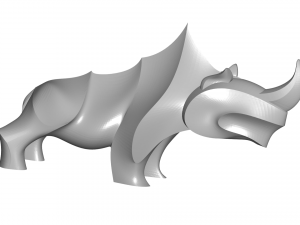 rhino sculpture Modello 3D