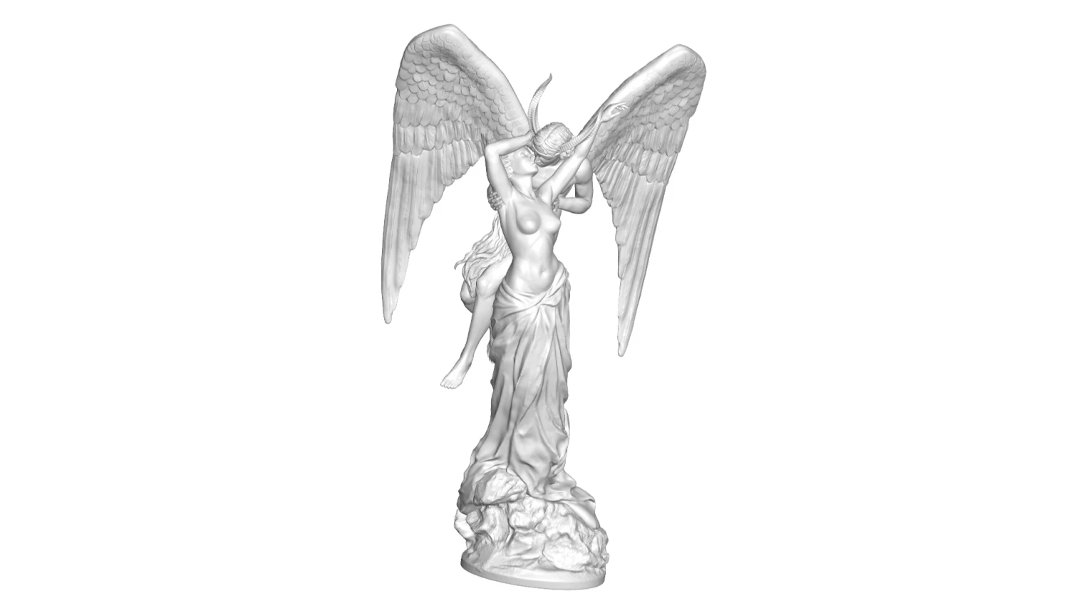 kiss sculpture 3D Model .c4d .max .obj .3ds .fbx .stl .blend 