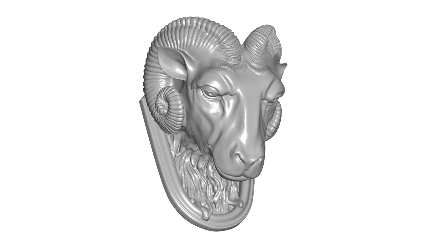 ram sculpture 3D Model .c4d .max .obj .3ds .fbx .stl .blend 