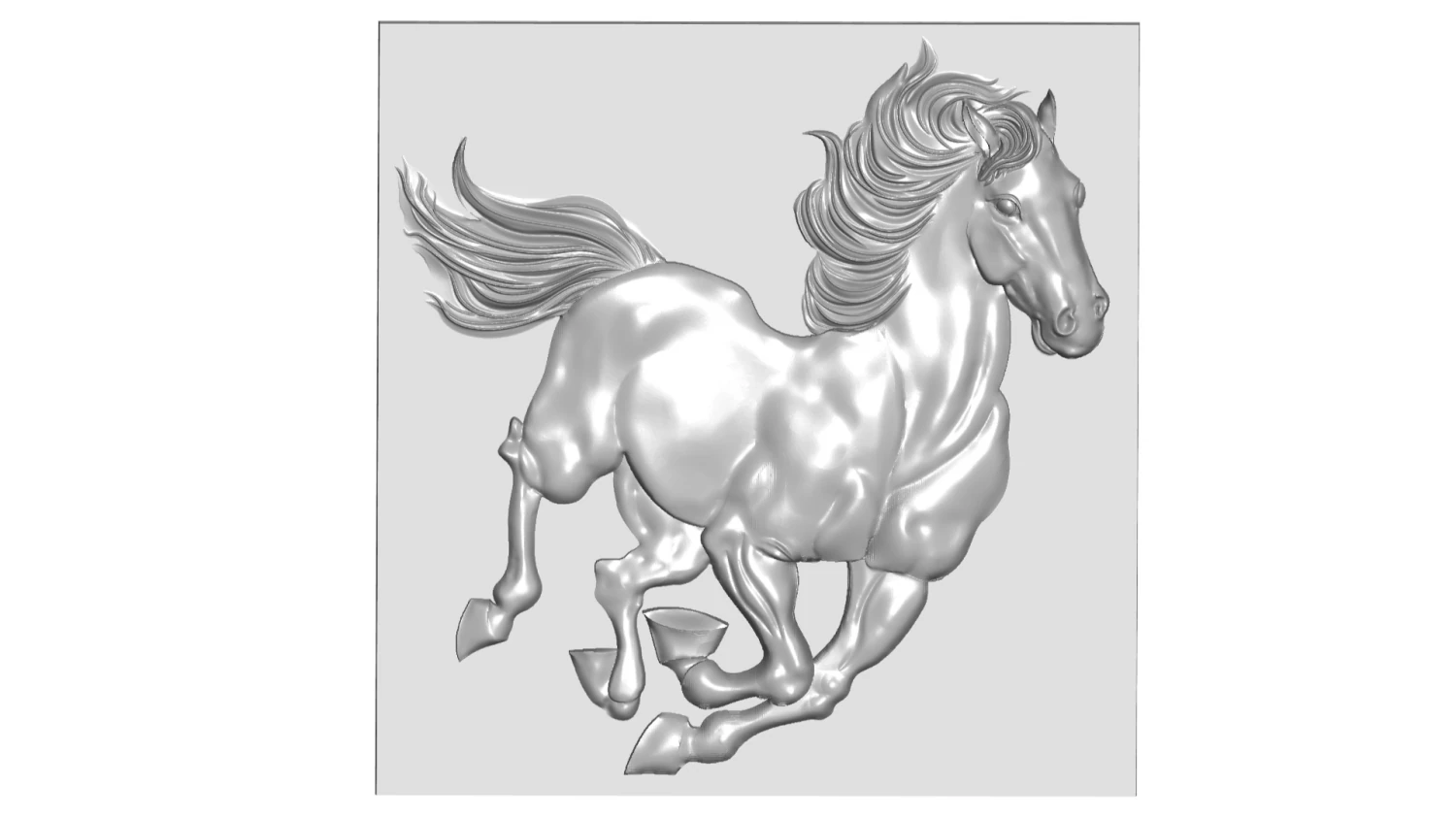 horse relief 3D Model .c4d .max .obj .3ds .fbx .stl .blend