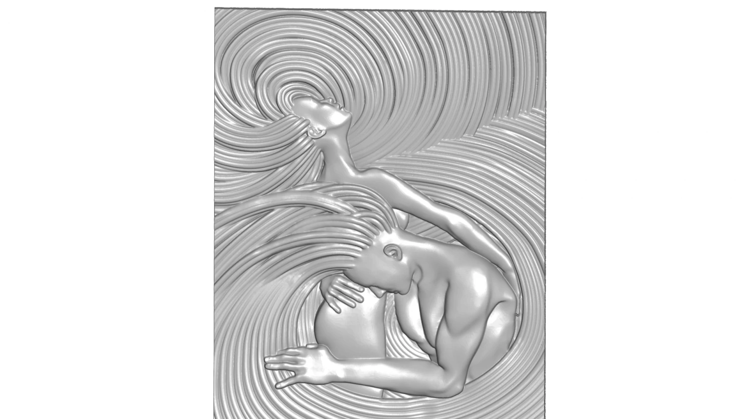 girl sculpture 3D Model .c4d .max .obj .3ds .fbx .stl .blend