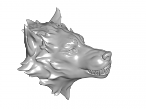 wolf sculpture 3D Model