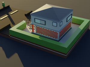 low poly bungalow 3D 模型