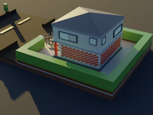 low poly bungalow 3D Model