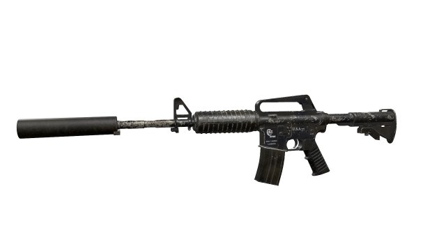 battle worn m4a1 carbine Modelo 3D .c4d .max .obj .3ds .fbx .stl .blend 
