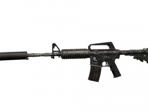 battle worn m4a1 carbine Modèle 3D