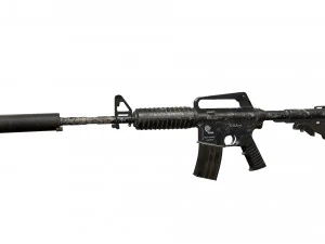 pertempuran memakai karabin m4a1 Model 3D