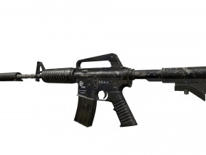 battle worn m4a1 carbine Modelo 3D