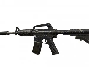 carabina m4a1 usada en batalla Modelo 3D