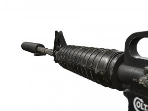 carabina m4a1 usada en batalla Modelo 3D