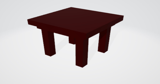 square table 3D 模型 .c4d .max .obj .3ds .fbx .stl .blend 
