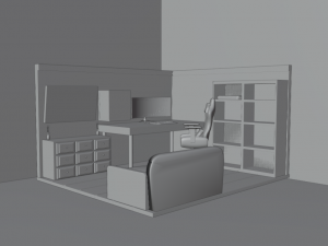 gaming room with lighting Modelo 3D