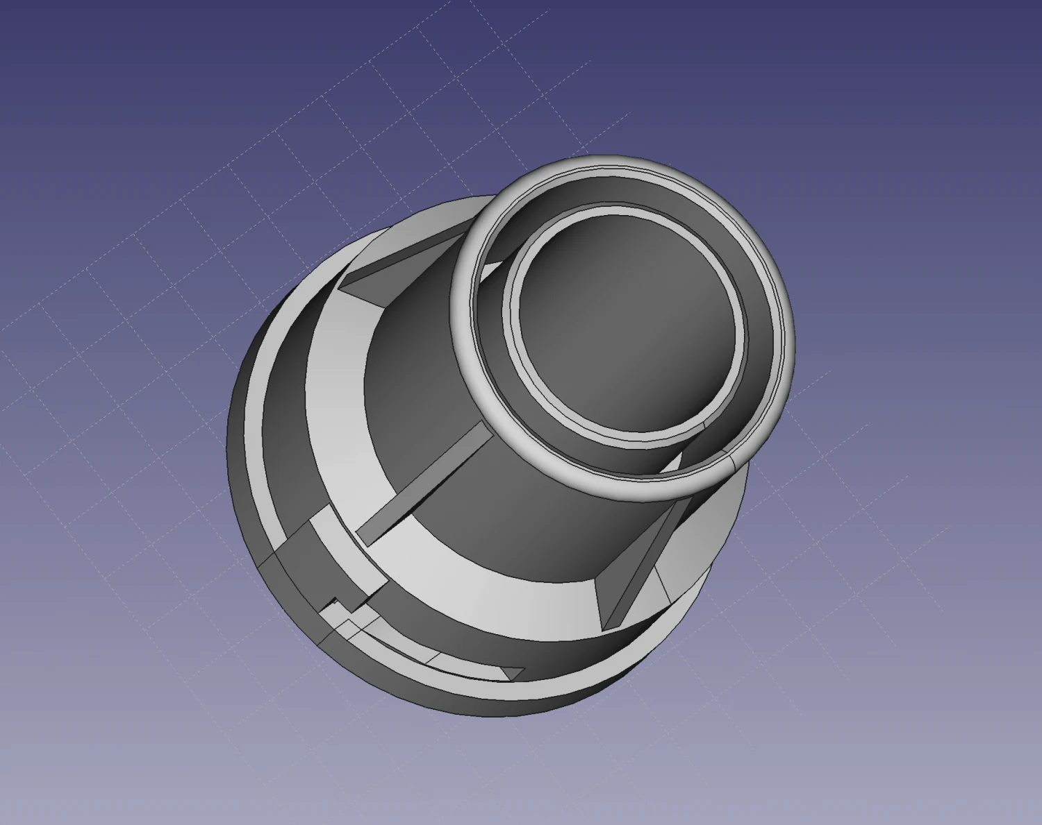 Bosch gas 25 vacuum cleaner hose connector 40mm 3D Print Model .c4d .max .obj .3ds .fbx .stl .blend