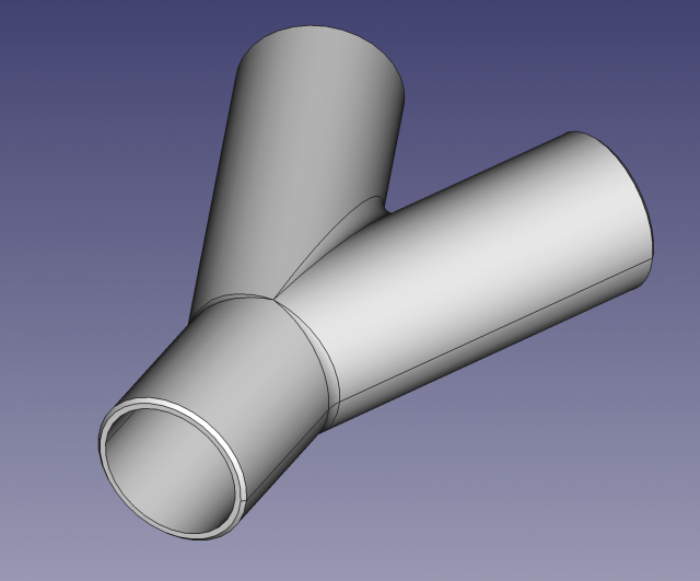 Y-branch for suction hose Model Cetak 3D .c4d .max .obj .3ds .fbx .stl .blend 