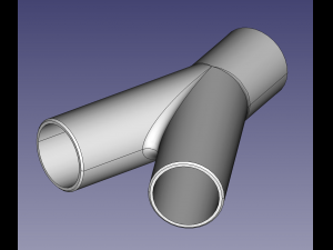 Y-branch for suction hose Model Cetak 3D