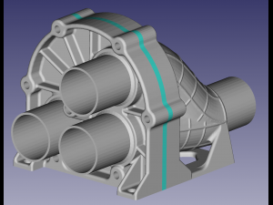 Blastgate dn40 - 3-way 3D प्रिंट मॉडल