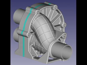 Blastgate dn40 - 3-way 3D प्रिंट मॉडल