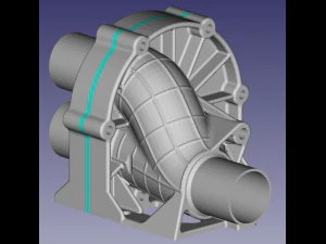 Blastgate dn40 - 3-way 3D Print Model