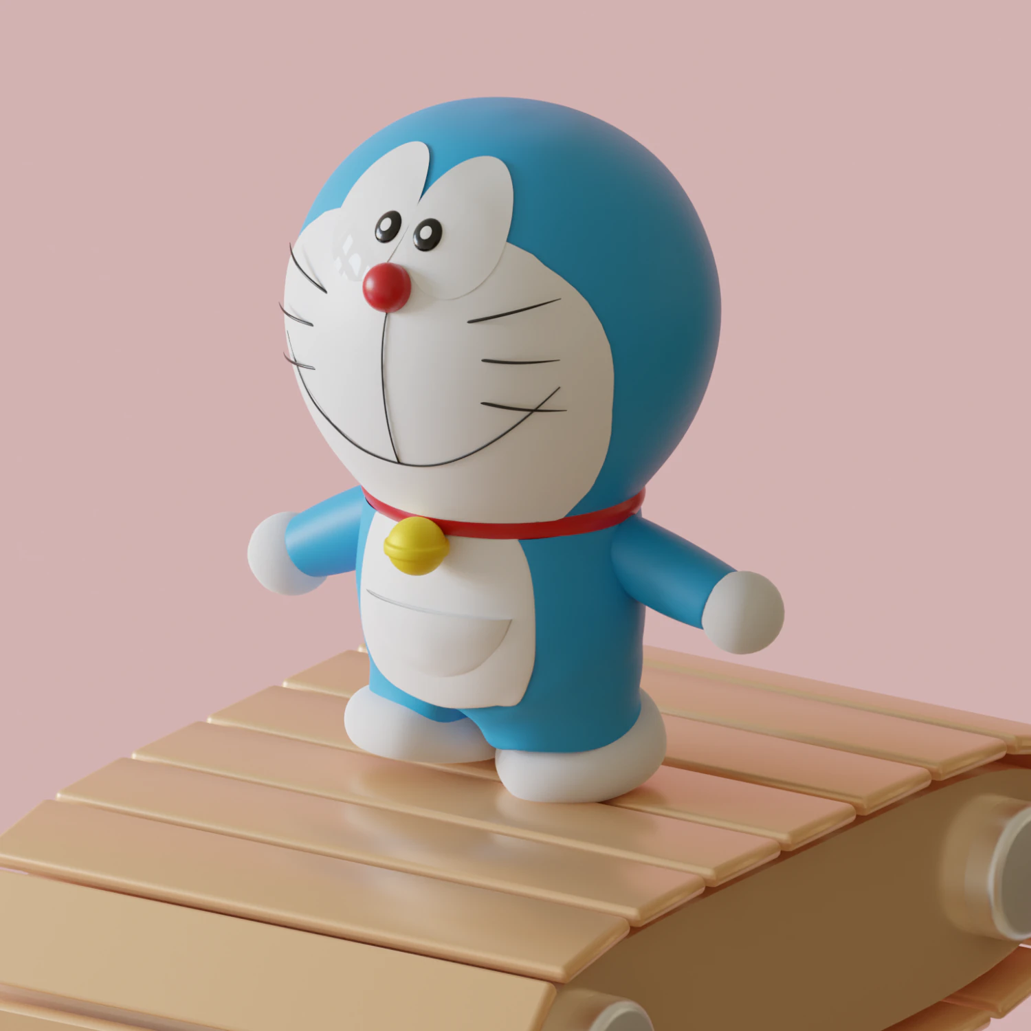 Doraemon Cartoon - RIGGED 3D Model .c4d .max .obj .3ds .fbx .stl .blend