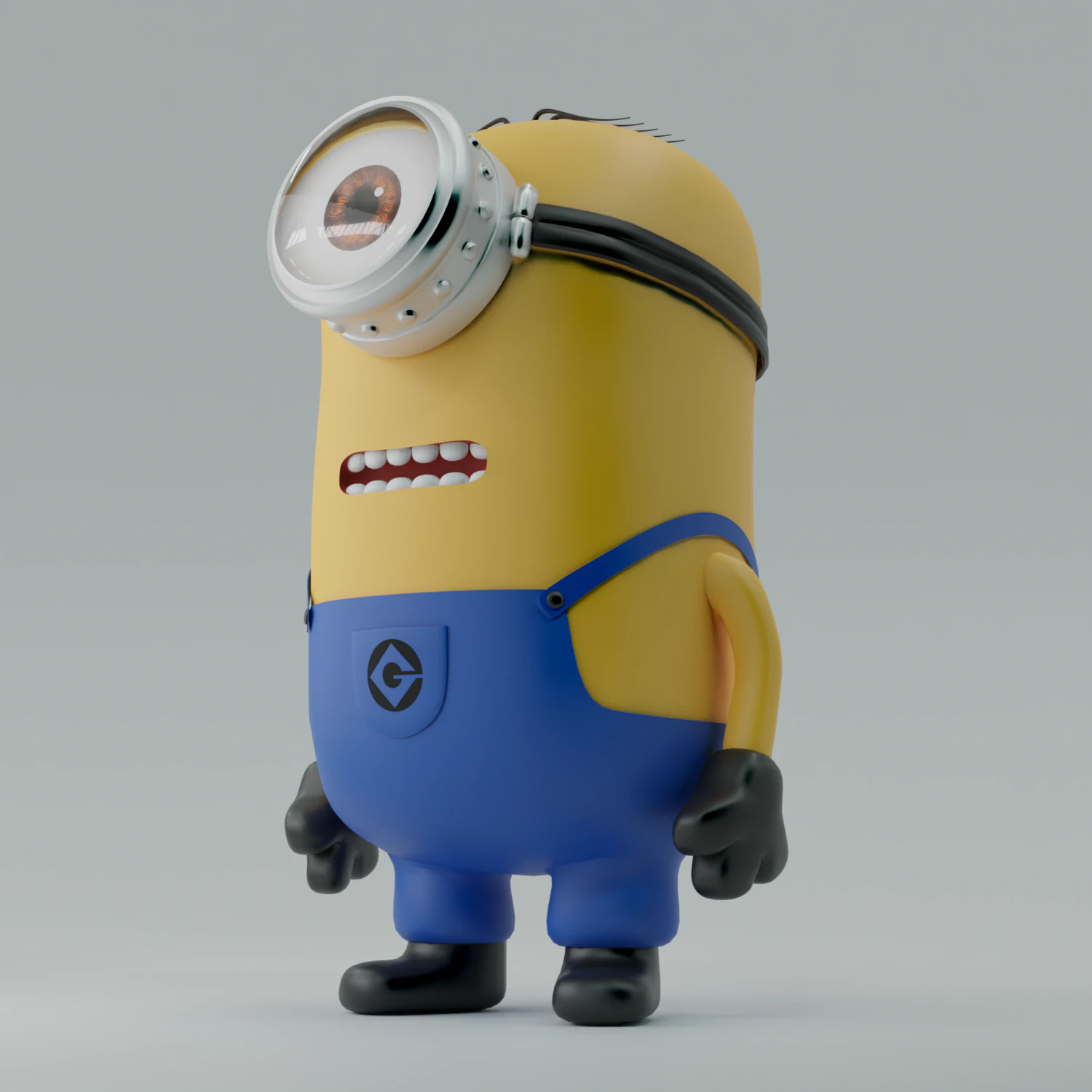 Stuart, o Minion detalhado - N&Atilde;O RIGGED Modelo 3D .c4d .max .obj .3ds .fbx .stl .blend 