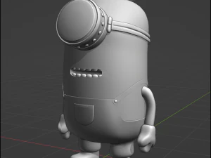Stuart, o Minion detalhado - N&Atilde;O RIGGED Modelo 3D