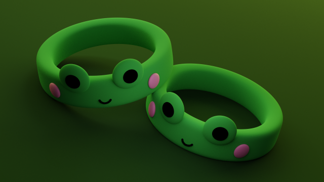 rings little frogs Modelo 3D .c4d .max .obj .3ds .fbx .stl .blend 