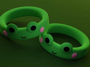 rings little frogs 3D Модель