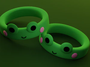 छोटे मेंढक बजते हैं 3D मॉडल