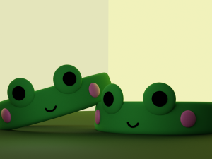rings little frogs Modelo 3D