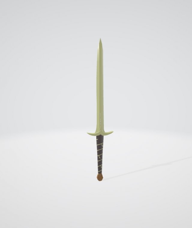 low-poly sword elves Modello 3D .c4d .max .obj .3ds .fbx .stl .blend 