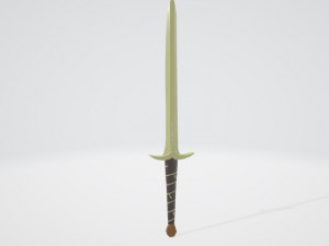 low-poly sword elves 3D Model