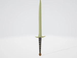 elfi con spada a basso numero di poligoni Modello 3D