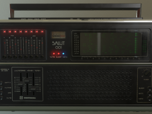 soviet retro radio salut-001 german version 3D Модель