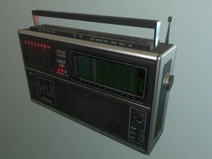soviet retro radio salut-001 german version 3D Model
