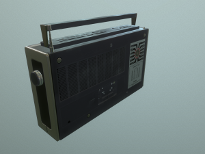 soviet retro radio salut-001 german version 3D Модель