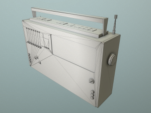 soviet retro radio salut-001 german version 3D Модель