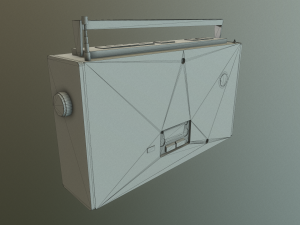 soviet retro radio salut-001 german version 3D Модель