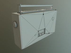 soviet retro radio salut-001 german version 3D Model