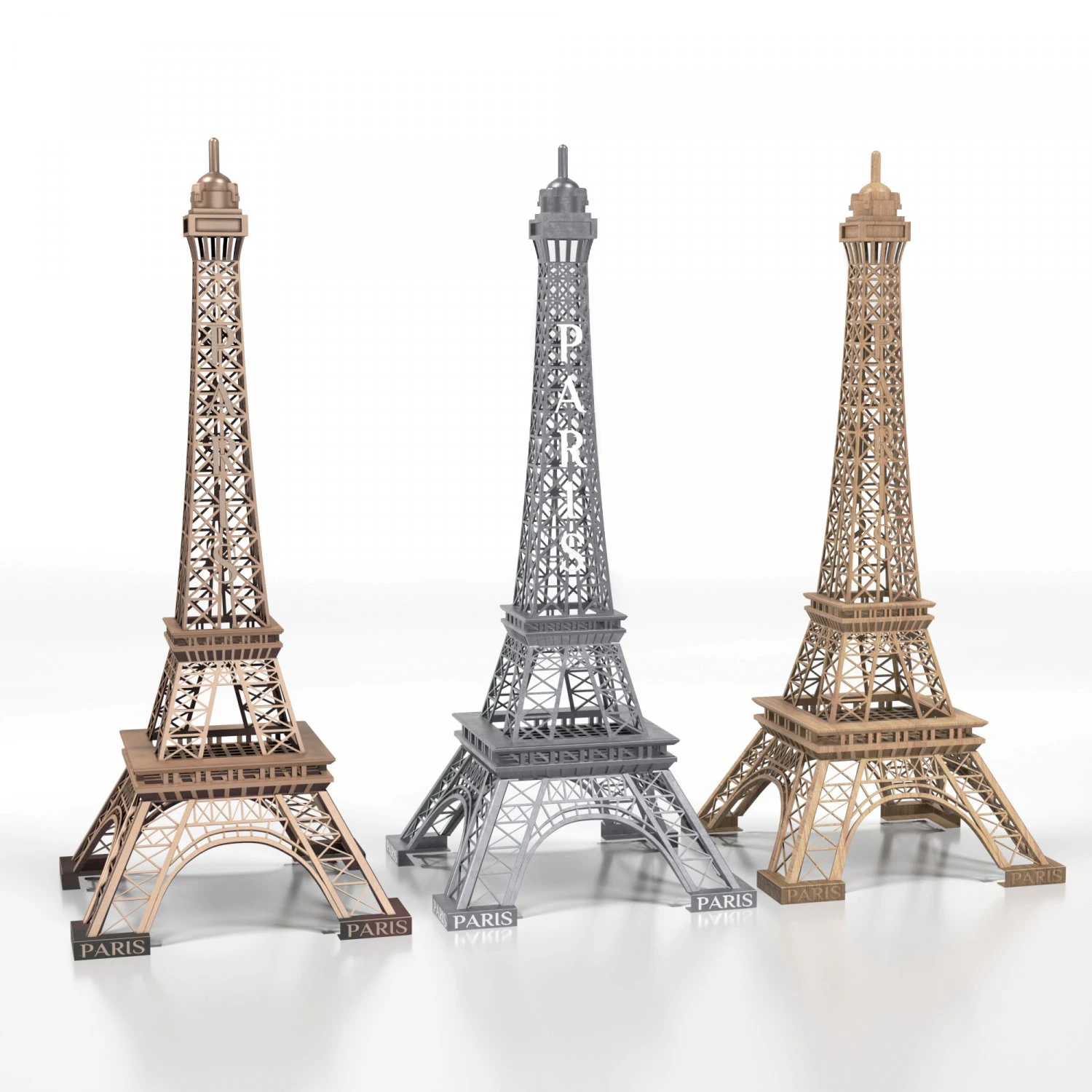 eiffel tower decoration 3D Model .c4d .max .obj .3ds .fbx .stl .blend 