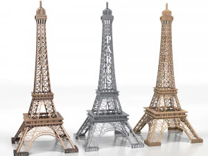 decoratie van de Eiffeltoren 3D Model