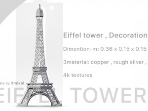 eiffel tower decoration Modèle 3D