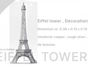 eiffel tower decoration 3D Model