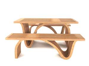 table bench 3D Модель