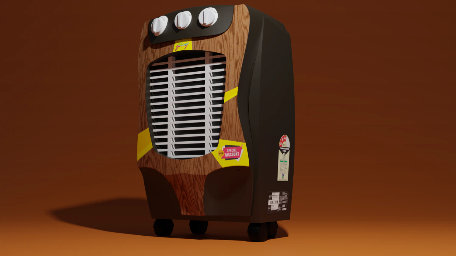 air cooler 3D Model .c4d .max .obj .3ds .fbx .stl .blend