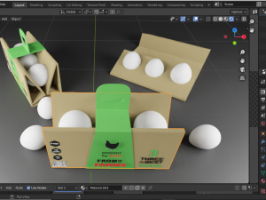 egg packaging 3D मॉडल
