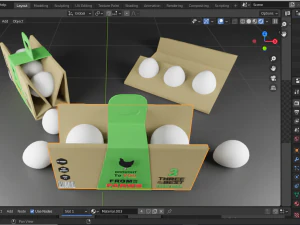 egg packaging 3D Model