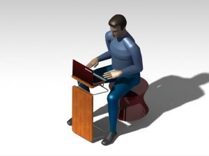 laptop table 3Dモデル
