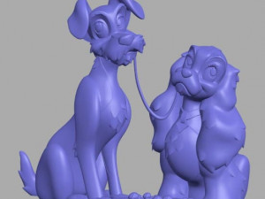 lady and tramp 3D Print Model