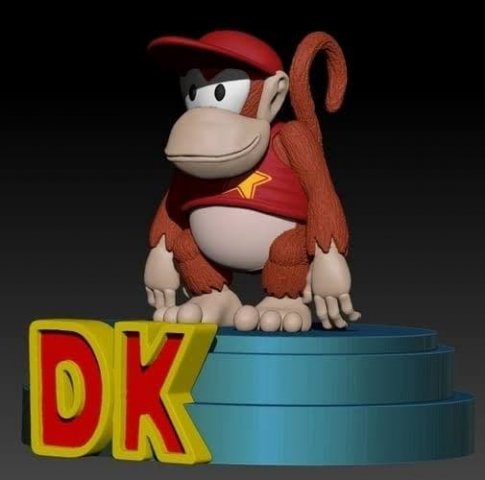 diddy kong 3Dプリントモデル .c4d .max .obj .3ds .fbx .stl .blend 