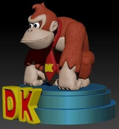 donkey kong 3D Print Model .c4d .max .obj .3ds .fbx .stl .blend 